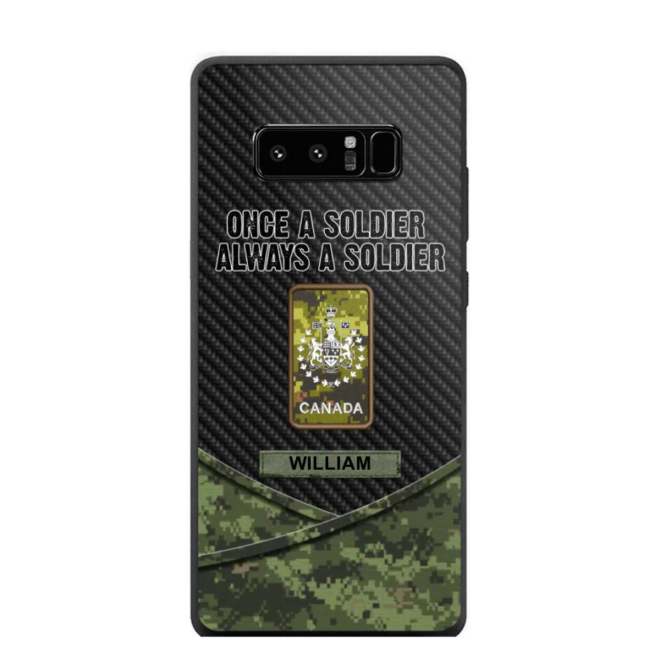 Personalized Canadian Once A Soldier Always A Soldier Camo Phonecase 3D Printed 23JAN-HY03