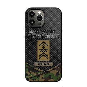 Personalized Swiss Once A Soldier Always A Soldier Camo Phonecase 3D Printed 23JAN-HY03