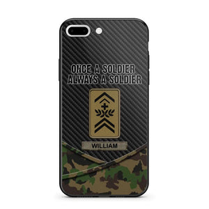 Personalized Swiss Once A Soldier Always A Soldier Camo Phonecase 3D Printed 23JAN-HY03