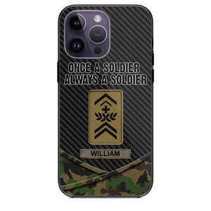 Personalized Swiss Once A Soldier Always A Soldier Camo Phonecase 3D Printed 23JAN-HY03