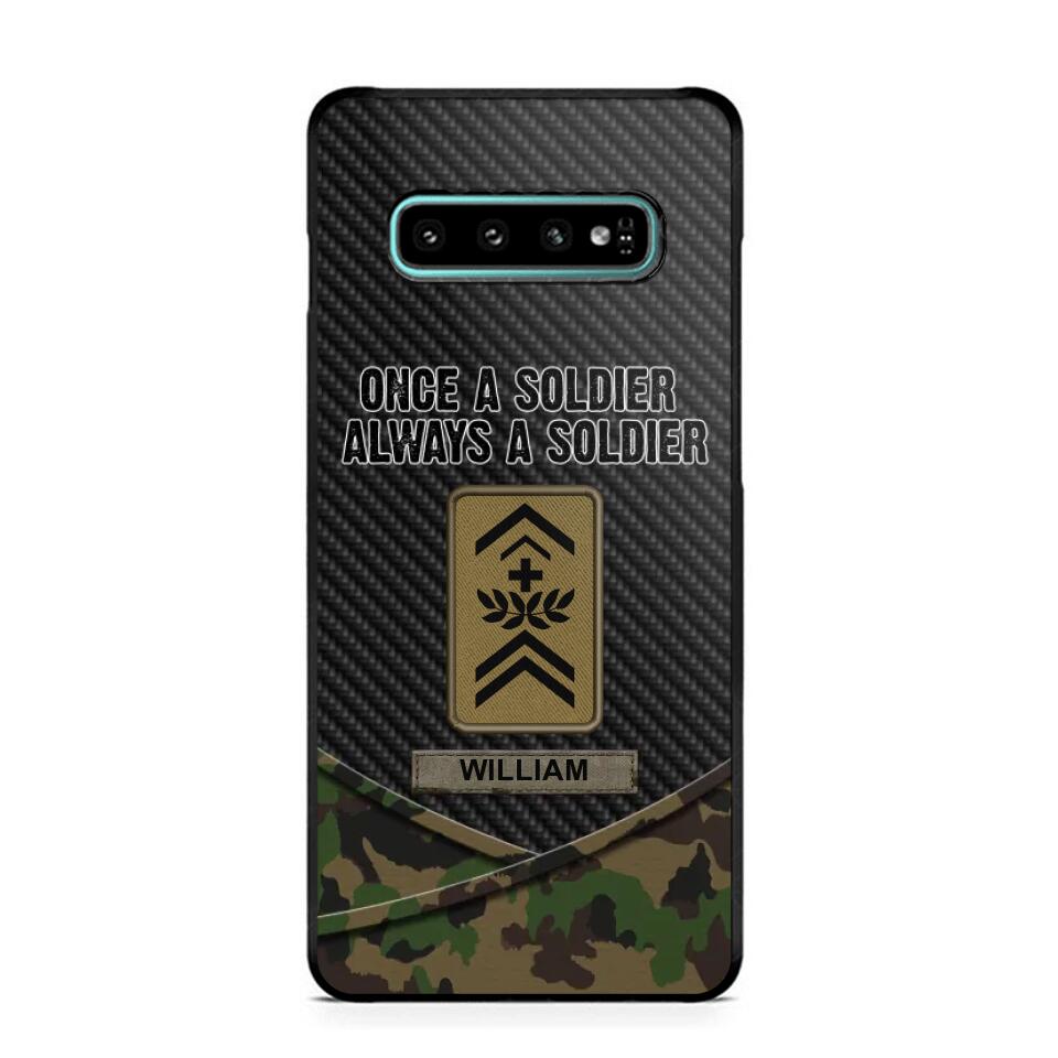 Personalized Swiss Once A Soldier Always A Soldier Camo Phonecase 3D Printed 23JAN-HY03