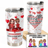 Personalized To My Wife I Didn't Marry You So I Could Live With You Couple Tumbler Printed PNDT0301