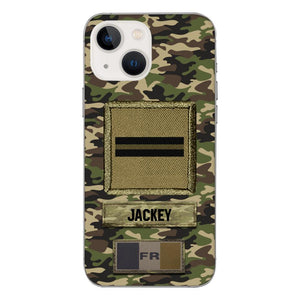 Personalized France Soldier Camo Phone Case Printed 25MAR-HQ26