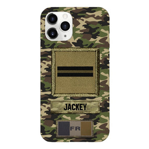 Personalized France Soldier Camo Phone Case Printed 25MAR-HQ26