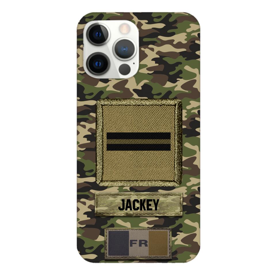 Personalized France Soldier Camo Phone Case Printed 25MAR-HQ26