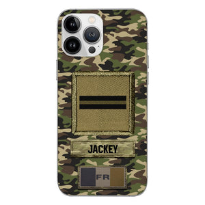 Personalized France Soldier Camo Phone Case Printed 25MAR-HQ26