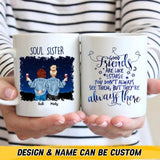 Personalized Soul Sister Good Friends Are Like Stars You Don't Always See Them, But They're Always There White Mug Printed PNHY0401