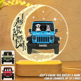 Personalized I Love You To the Moon And Back Dog Jeep Lovers Led Lamp Printed 23JAN-DT07