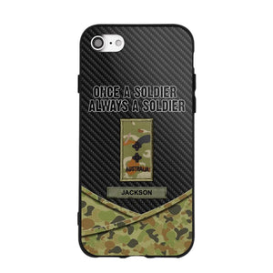 Personalized Australian Once A Soldier Always A Soldier Camo Phonecase 3D Printed 23JAN-HY03