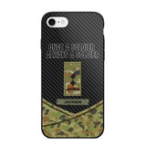 Personalized Australian Once A Soldier Always A Soldier Camo Phonecase 3D Printed 23JAN-HY03