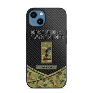 Personalized Australian Once A Soldier Always A Soldier Camo Phonecase 3D Printed 23JAN-HY03