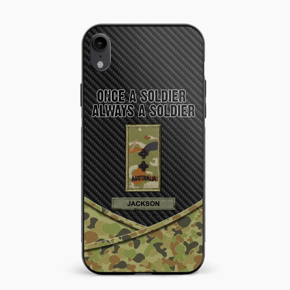 Personalized Australian Once A Soldier Always A Soldier Camo Phonecase 3D Printed 23JAN-HY03