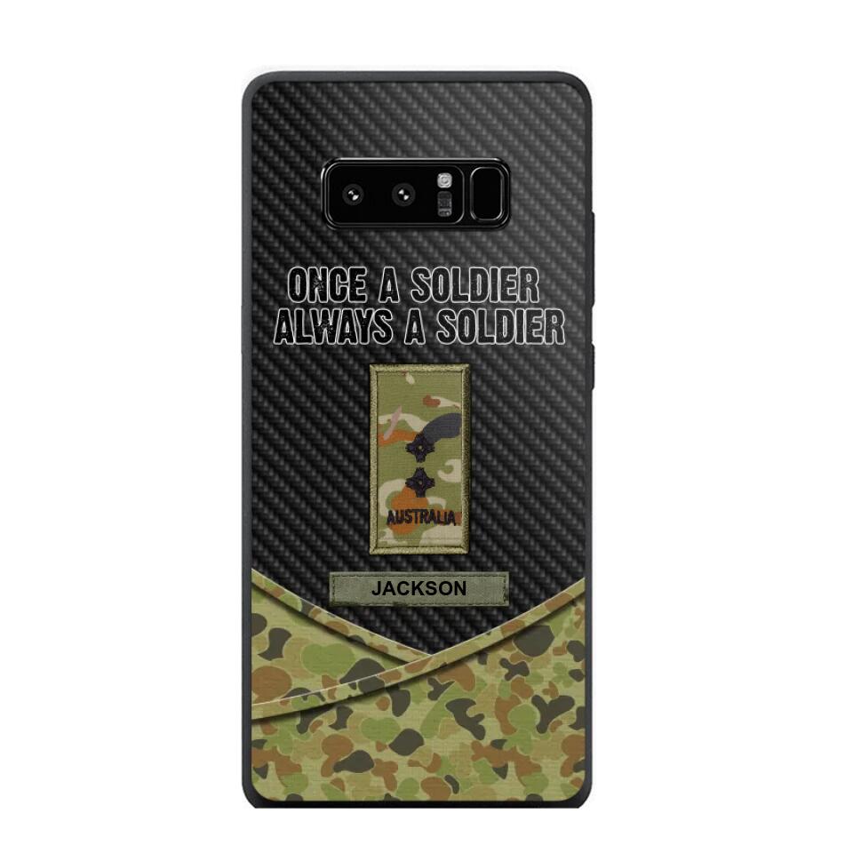 Personalized Australian Once A Soldier Always A Soldier Camo Phonecase 3D Printed 23JAN-HY03