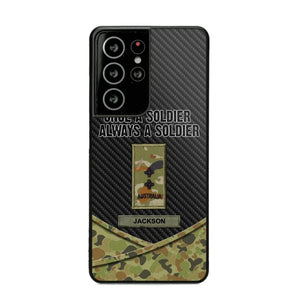 Personalized Australian Once A Soldier Always A Soldier Camo Phonecase 3D Printed 23JAN-HY03