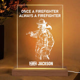 Personalized Once A Firefighter Always A Firefighter UK Firefighter Led Lamp Printed 23JAN-HY09