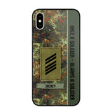 Personalized German Soldier/ Veteran Once A Soldier Always A Soldier Camo Phonecase 3D Printed QTDT1001