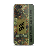 Personalized German Soldier/ Veteran Once A Soldier Always A Soldier Camo Phonecase 3D Printed QTDT1001