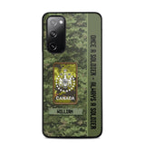 Personalized Canadian Soldier/ Veteran Once A Soldier Always A Soldier Camo Phonecase 3D Printed QTDT1001