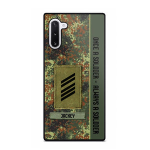 Personalized German Soldier/ Veteran Once A Soldier Always A Soldier Camo Phonecase 3D Printed QTDT1001