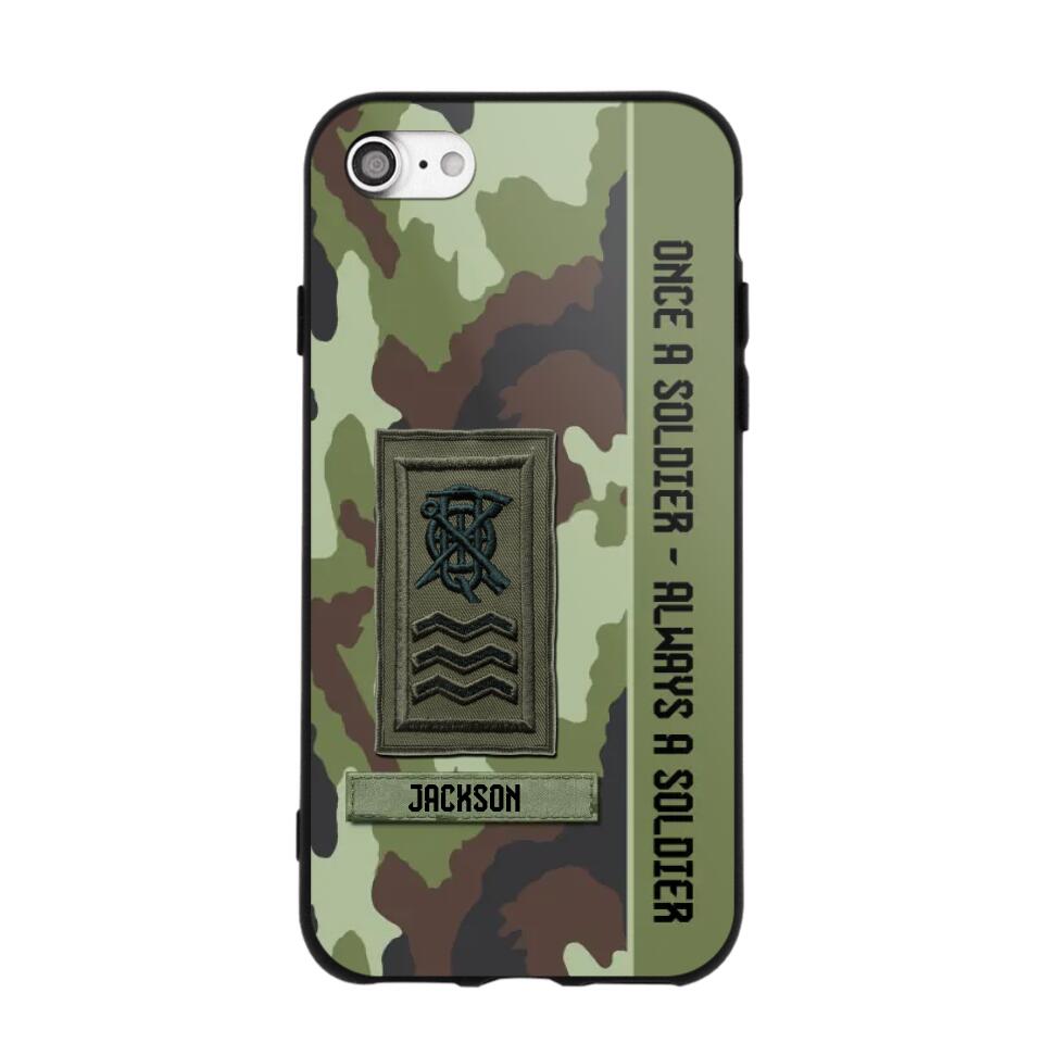 Personalized Irish Soldier/ Veteran Once A Soldier Always A Soldier Camo Phonecase 3D Printed QTDT1001