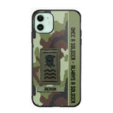 Personalized Irish Soldier/ Veteran Once A Soldier Always A Soldier Camo Phonecase 3D Printed QTDT1001