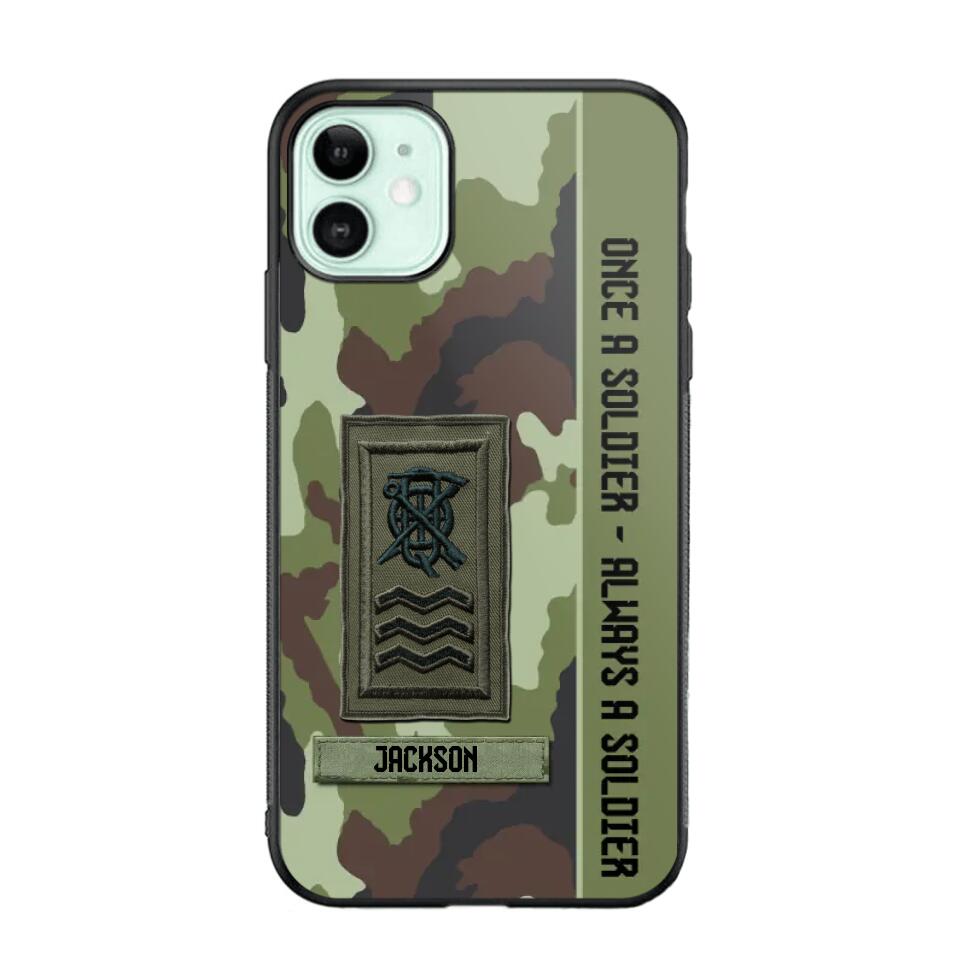 Personalized Irish Soldier/ Veteran Once A Soldier Always A Soldier Camo Phonecase 3D Printed QTDT1001