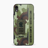 Personalized Irish Soldier/ Veteran Once A Soldier Always A Soldier Camo Phonecase 3D Printed QTDT1001