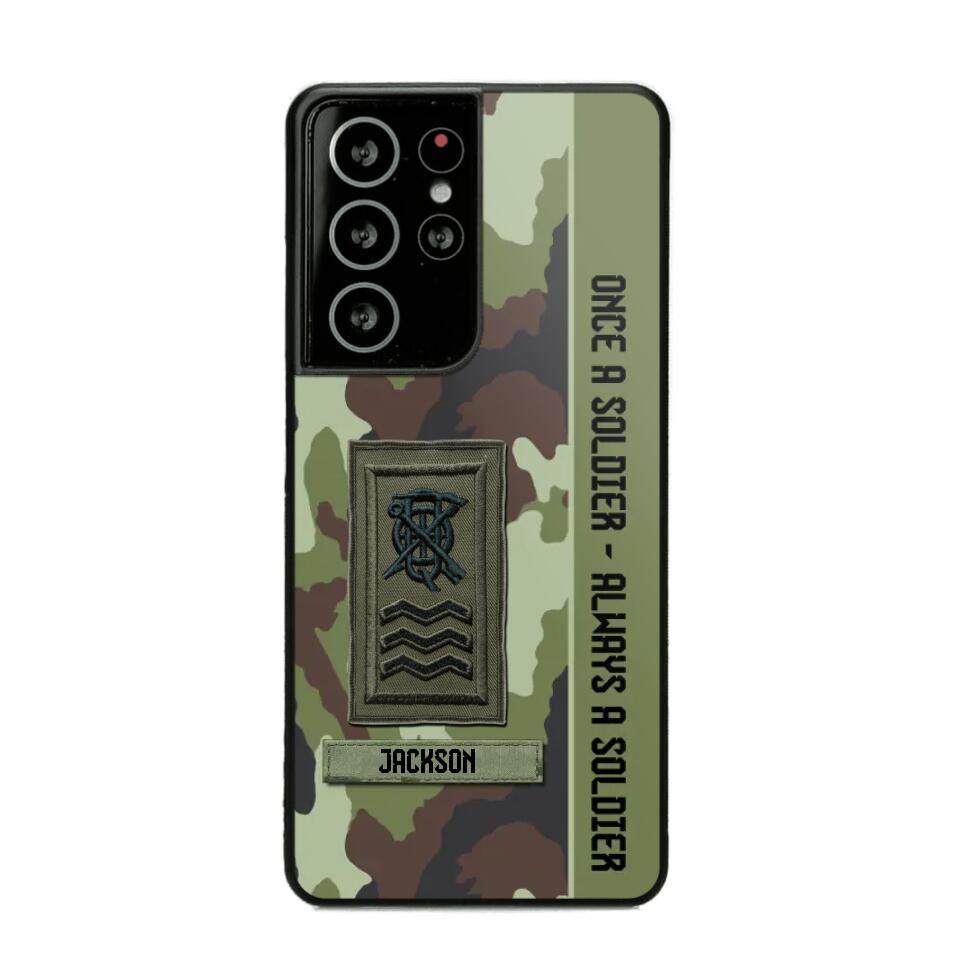 Personalized Irish Soldier/ Veteran Once A Soldier Always A Soldier Camo Phonecase 3D Printed QTDT1001