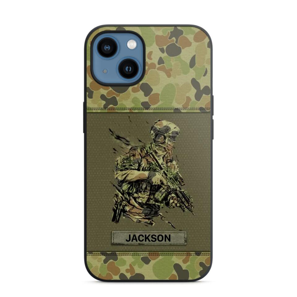 Personalized Australian Soldier/ Veteran Camo Phonecase 3D Printed 23JAN-HY10