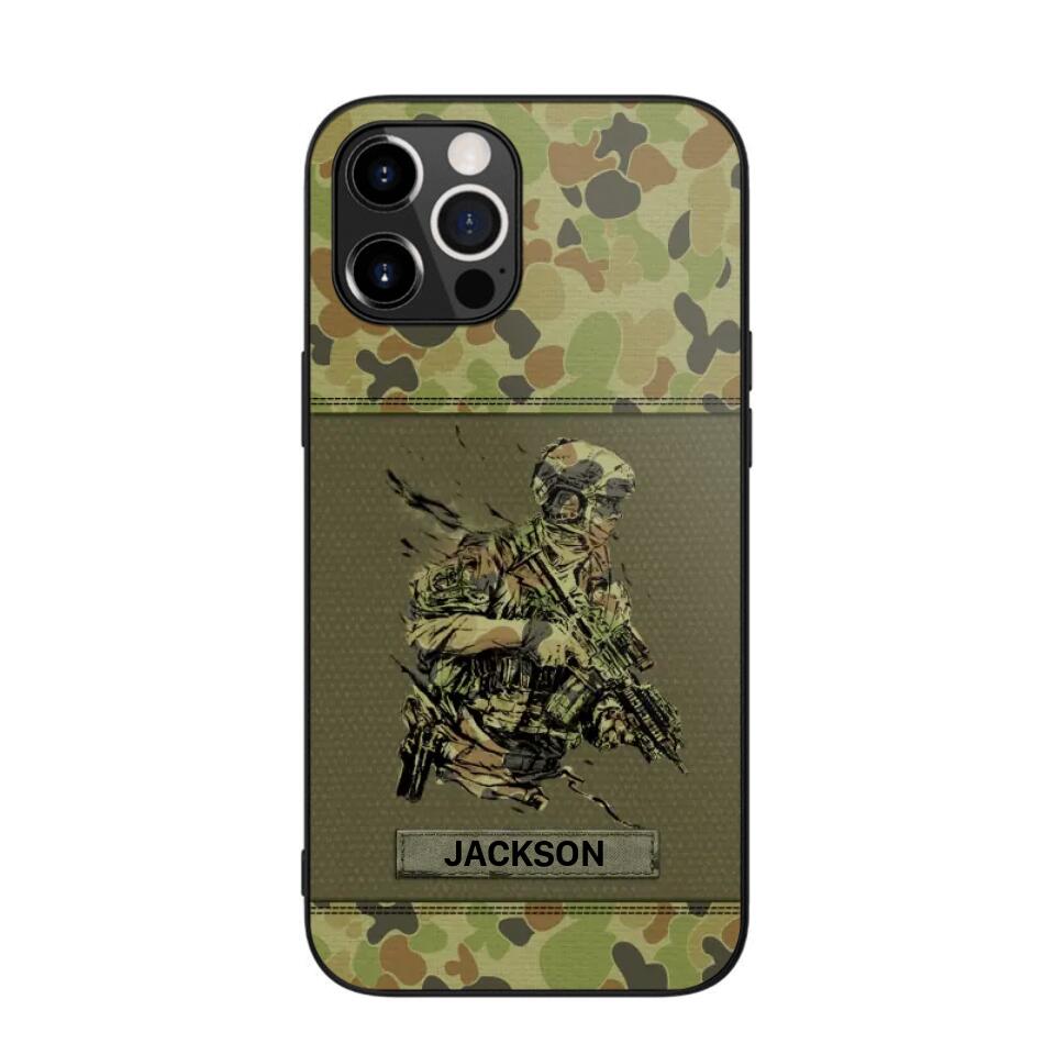 Personalized Australian Soldier/ Veteran Camo Phonecase 3D Printed 23JAN-HY10