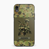 Personalized Australian Soldier/ Veteran Camo Phonecase 3D Printed 23JAN-HY10