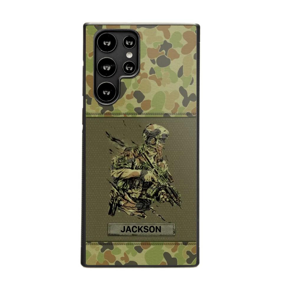 Personalized Australian Soldier/ Veteran Camo Phonecase 3D Printed 23JAN-HY10