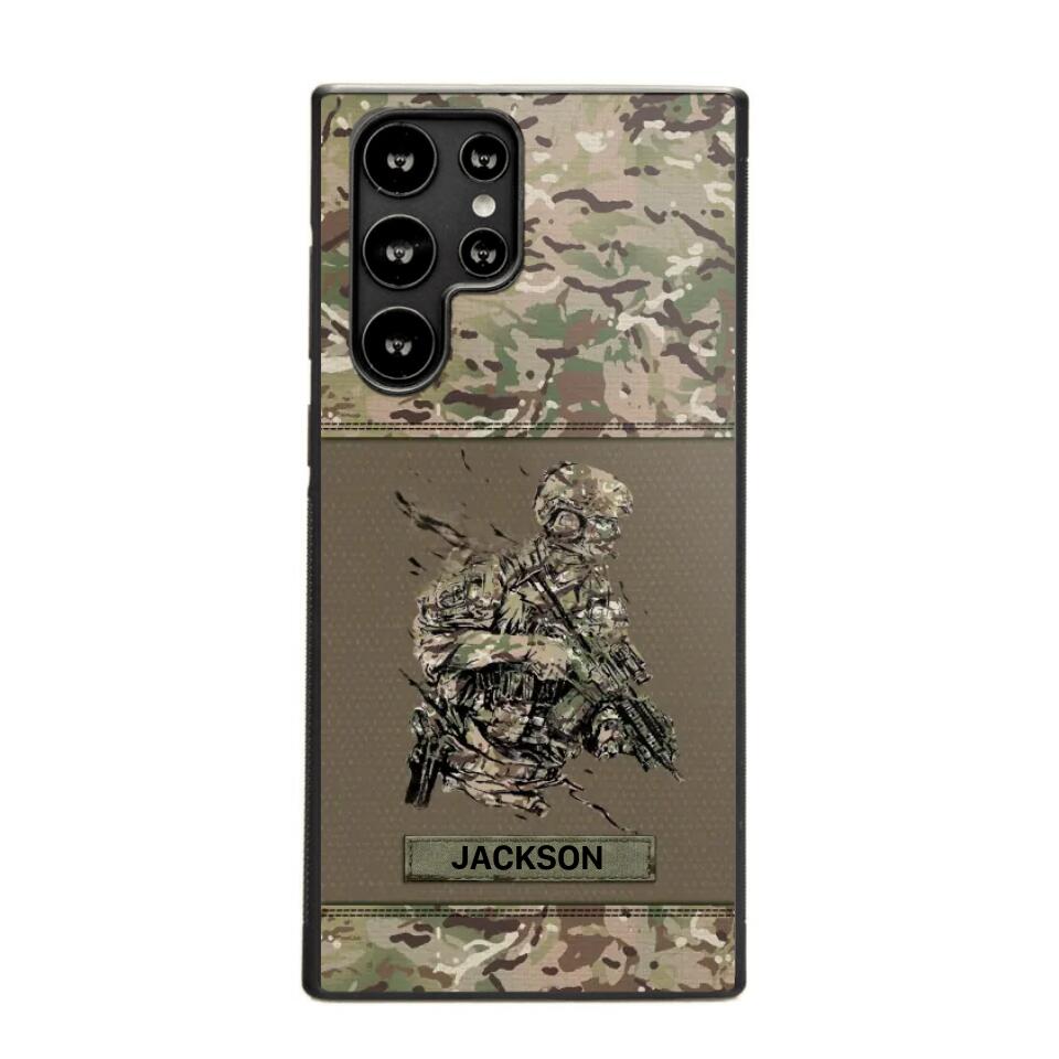 Personalized UK Soldier/ Veteran Camo Phonecase 3D Printed 23JAN-HY10