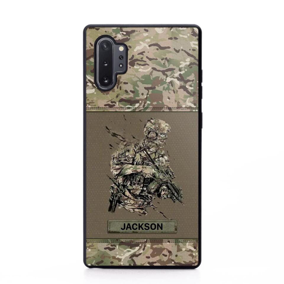 Personalized UK Soldier/ Veteran Camo Phonecase 3D Printed 23JAN-HY10