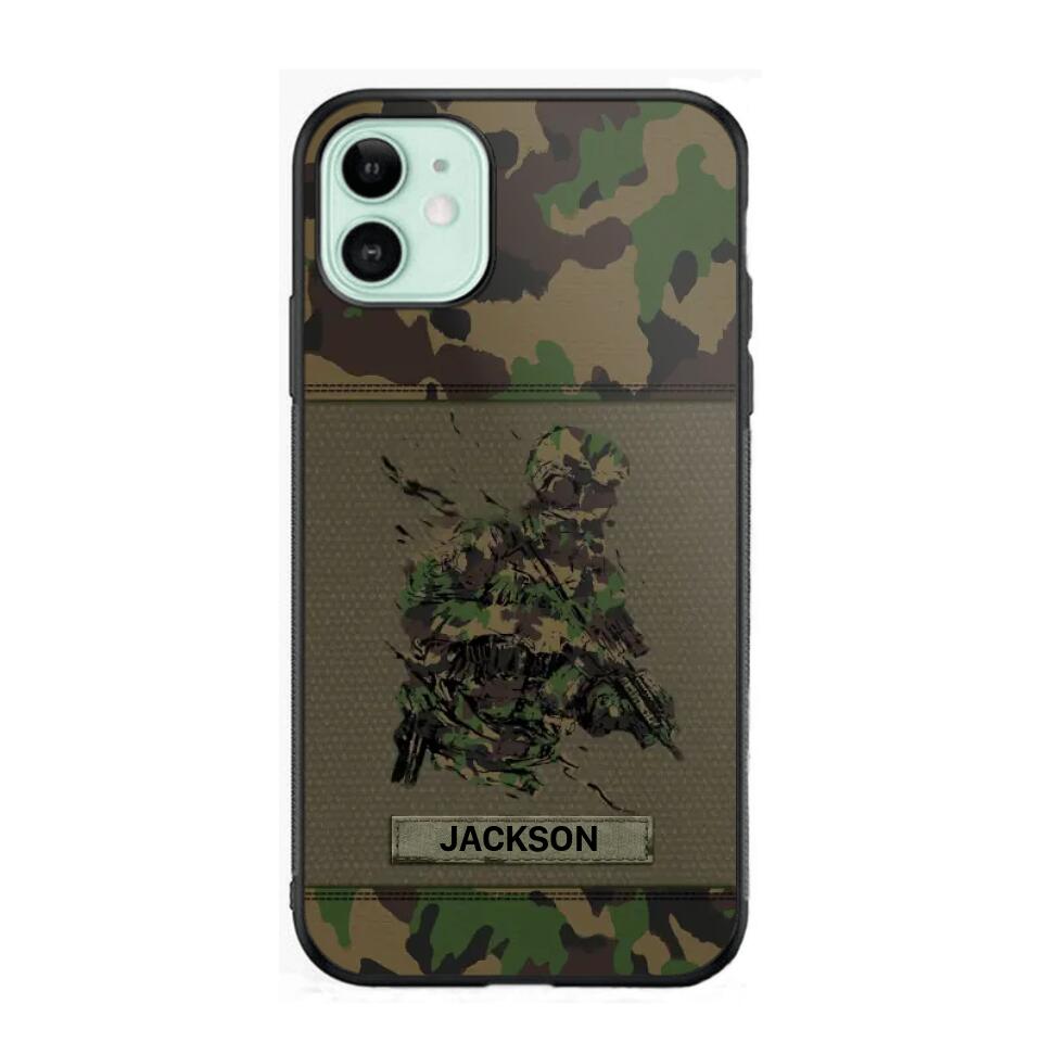 Personalized Swiss Soldier/ Veteran Camo Phonecase 3D Printed 23JAN-HY10