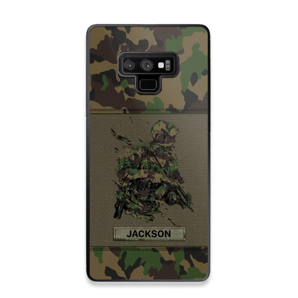 Personalized Swiss Soldier/ Veteran Camo Phonecase 3D Printed 23JAN-HY10