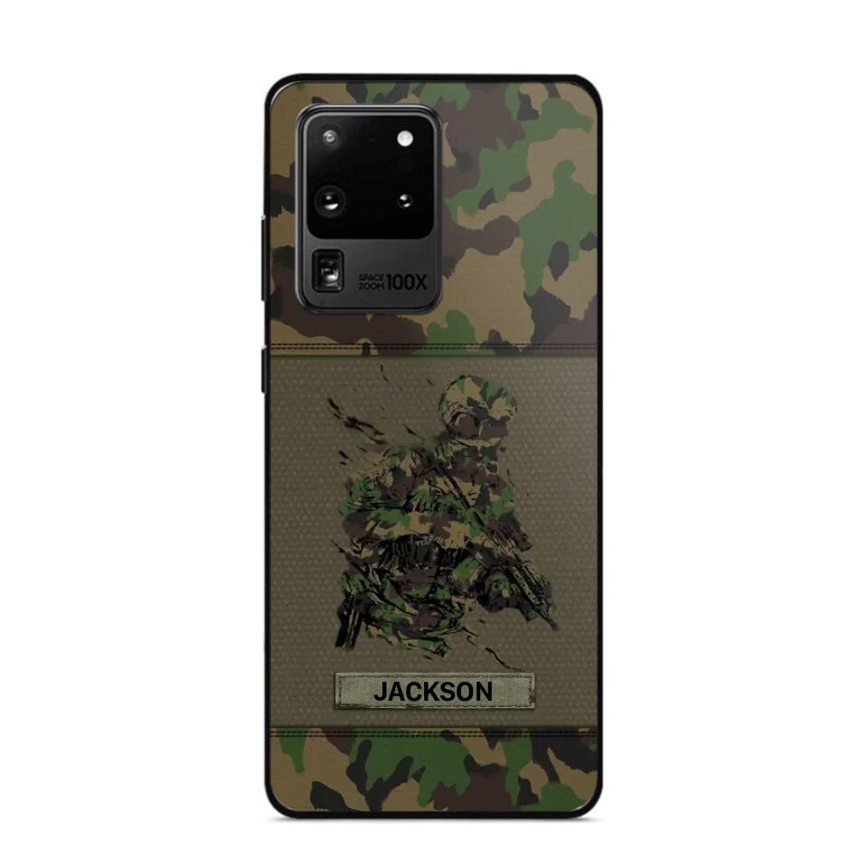 Personalized Swiss Soldier/ Veteran Camo Phonecase 3D Printed 23JAN-HY10