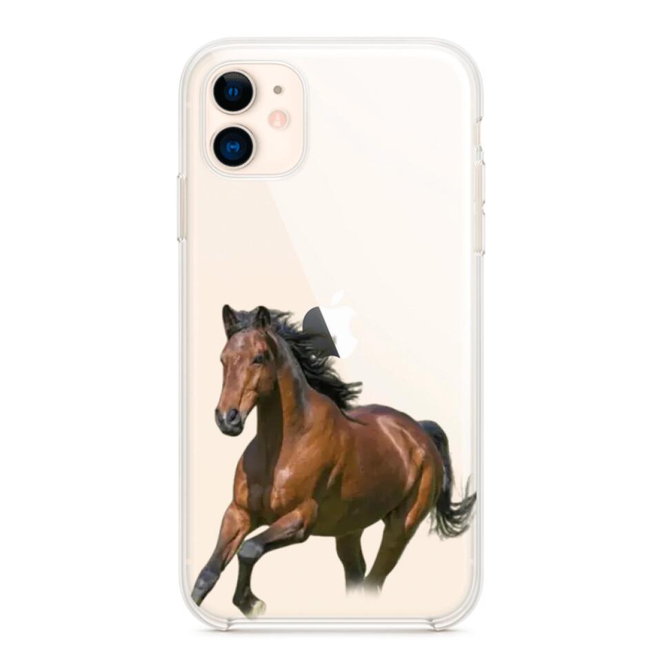 Personalized Horse Lover Transparent Silicone Phone Case 22JAN-VD10