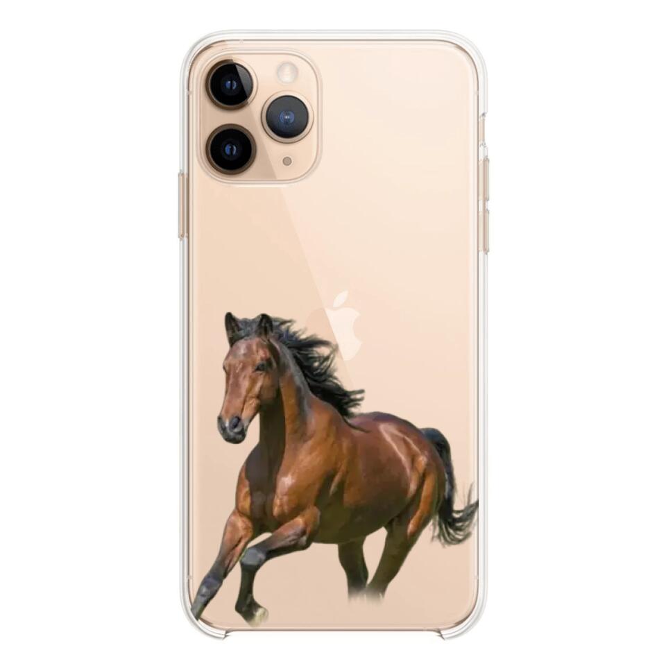 Personalized Horse Lover Transparent Silicone Phone Case 22JAN-VD10