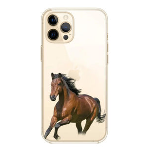 Personalized Horse Lover Transparent Silicone Phone Case 22JAN-VD10