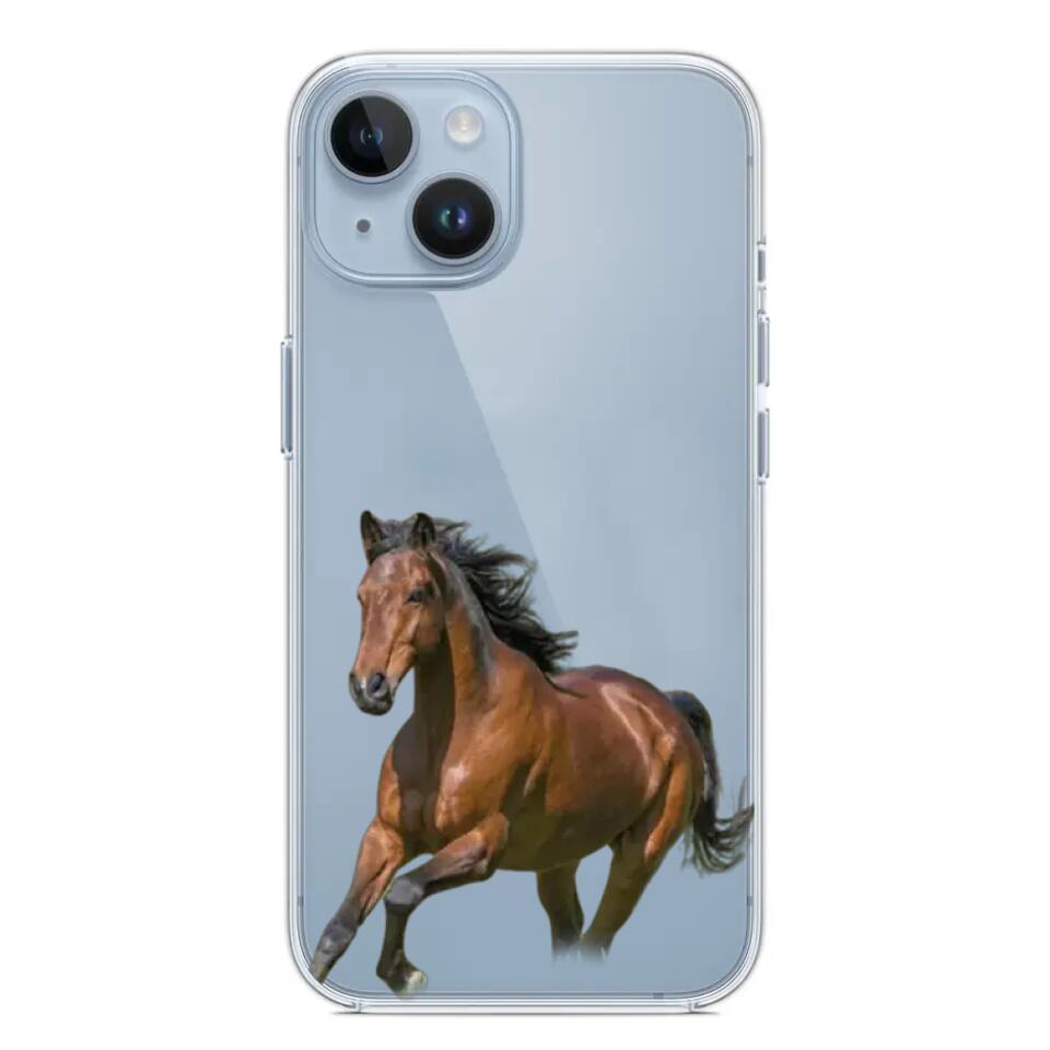 Personalized Horse Lover Transparent Silicone Phone Case 22JAN-VD10