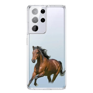 Personalized Horse Lover Transparent Silicone Phone Case 22JAN-VD10