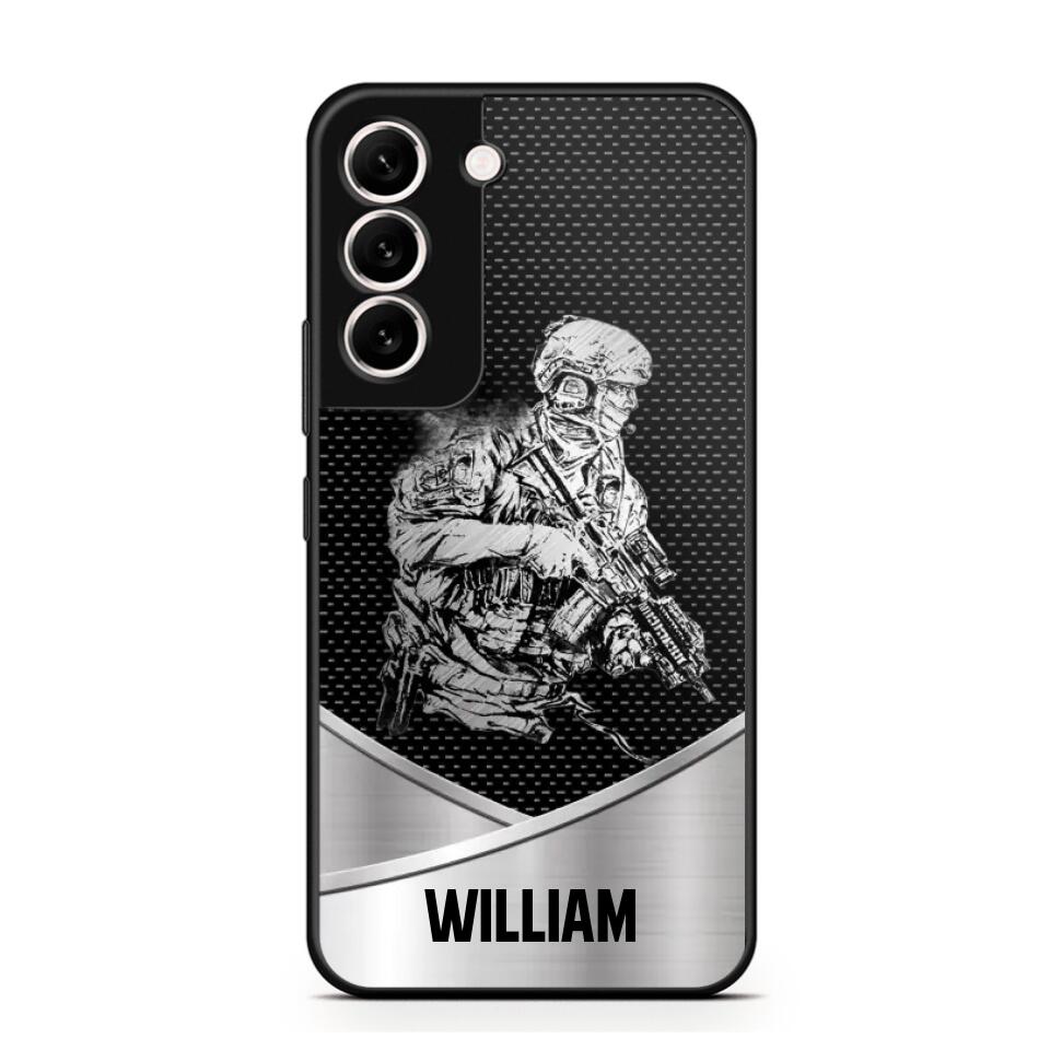 Personalized Soldier/ Veteran Phonecase 3D Printed 23JAN-HY11