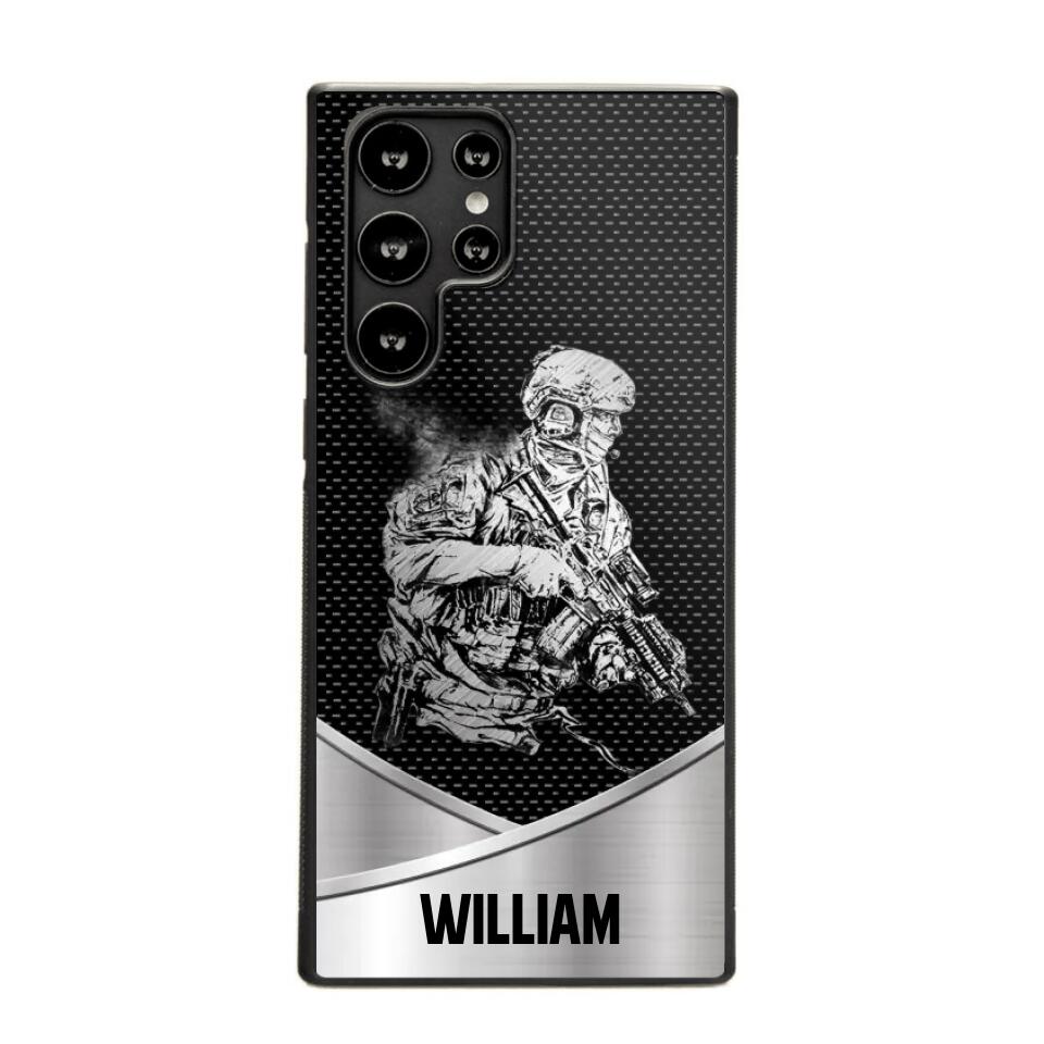 Personalized Soldier/ Veteran Phonecase 3D Printed 23JAN-HY11