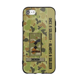 Personalized Australian Soldier/ Veteran Once A Soldier Always A Soldier Phonecase 3D Printed QTDT1101