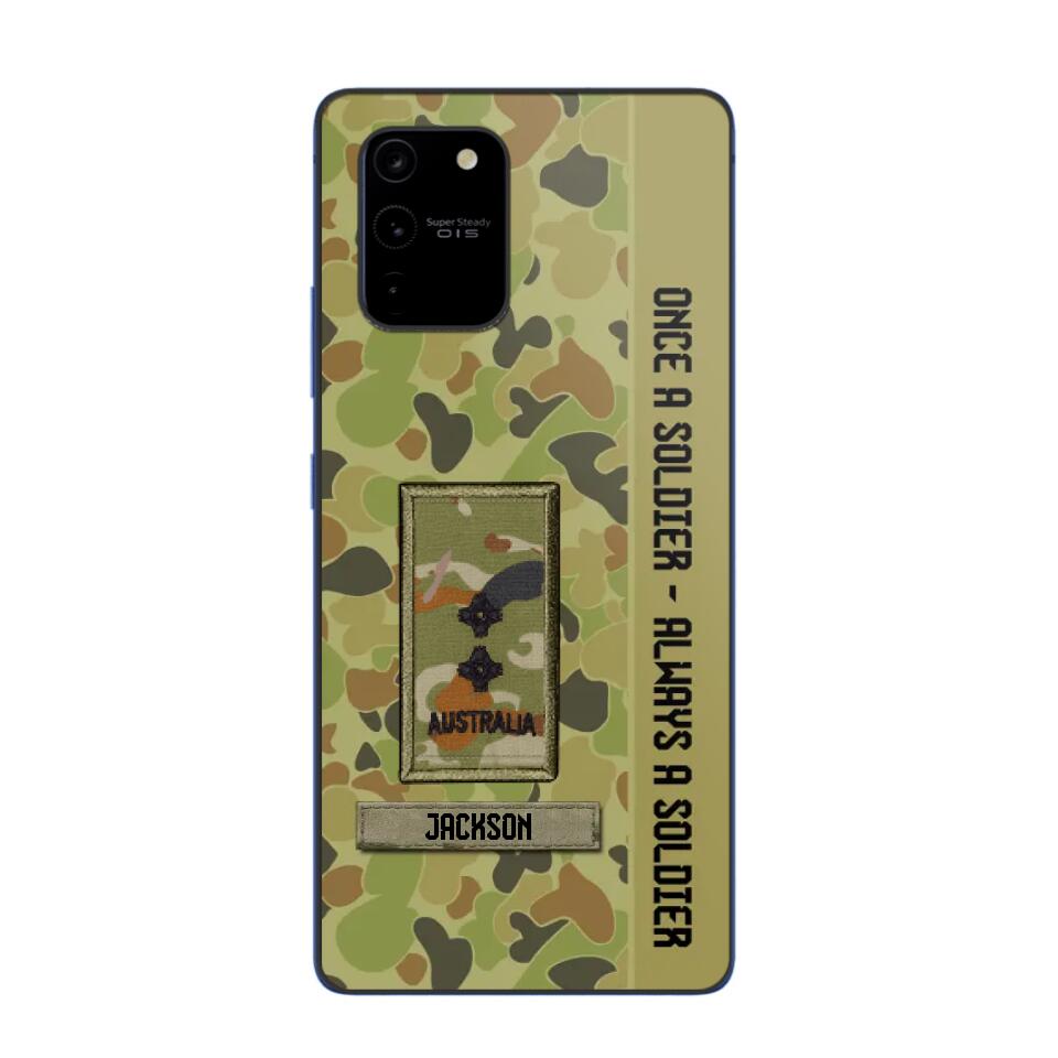 Personalized Australian Soldier/ Veteran Once A Soldier Always A Soldier Phonecase 3D Printed QTDT1101