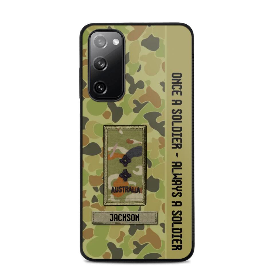 Personalized Australian Soldier/ Veteran Once A Soldier Always A Soldier Phonecase 3D Printed QTDT1101