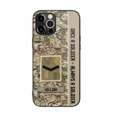 Personalized UK Soldier/ Veteran Once A Soldier Always A Soldier Phonecase 3D Printed QTDT1101