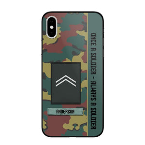 Personalized Belgium Soldier/ Veteran Once A Soldier Always A Soldier Phonecase 3D Printed QTDT1101