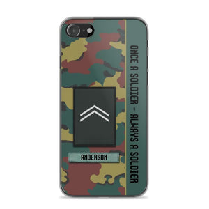 Personalized Belgium Soldier/ Veteran Once A Soldier Always A Soldier Phonecase 3D Printed QTDT1101